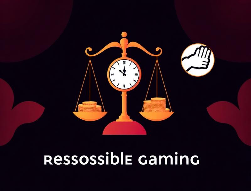 Visual representation of responsible gambling concepts showing balance, self-control, and support resources